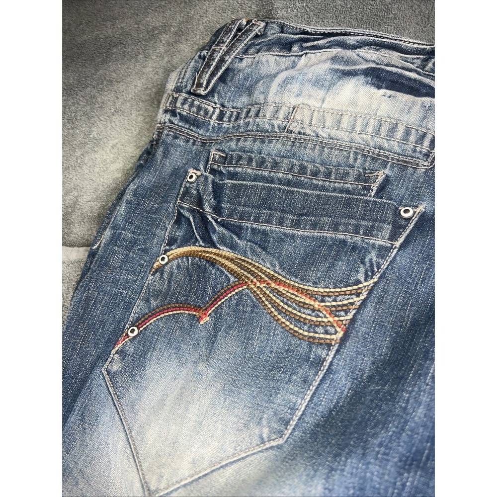 Vintage Y2K Rocawear Jeans Baggy Hip Hop‎ Blue Embroidered Dark Wash Men 40X36 - Picture 11 of 11